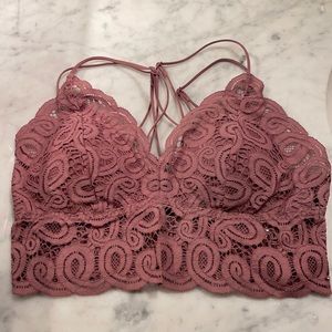 Victoria’s Secret PINK Lace Bralette - Size M - Brown